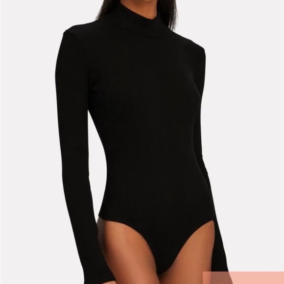NEW Agolde organic cotton turtleneck long sleeve ribbed bodysuit xs - Picture 1 of 11